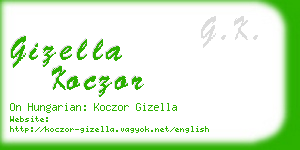 gizella koczor business card